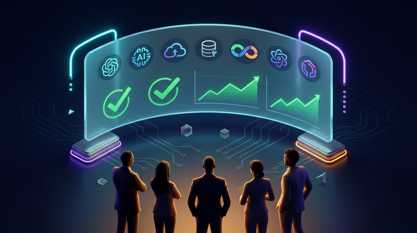 Executive team watching a successful production release