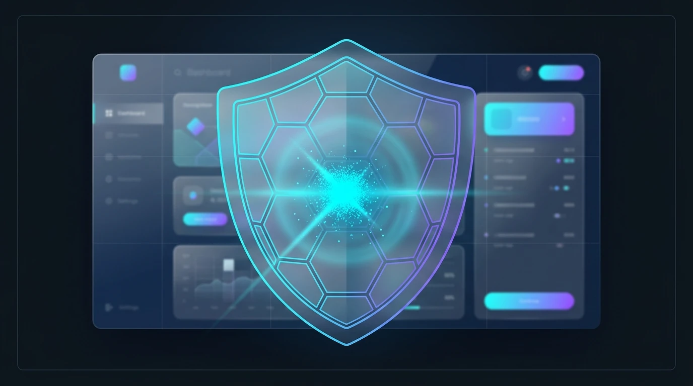 Ilustración de auditoría de seguridad y revisión de riesgos en aplicaciones web